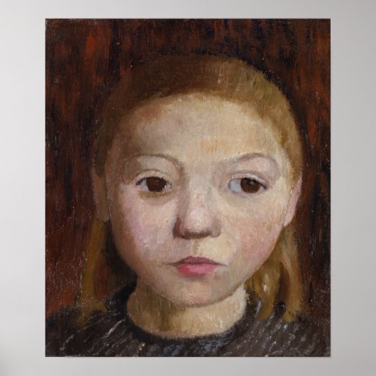 Poster Modersohn-Becker - Tête de fille (Devant)