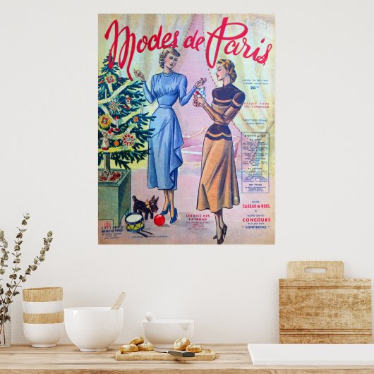 Poster Modes de Paris. (Cuisine)
