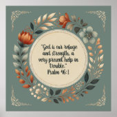 Poster Modeste Verset Bible Wreath personnalisable (Devant)