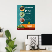 Poster modifiable de lutte antiparasitaire (Bureau à domicile)