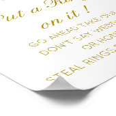 Poster Modifiable Met un Anneau sur le jeu de Baby Shower (Coin)