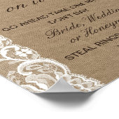 Poster Modifiable Mettre une bague au jeu de Baby Shower  (Coin)