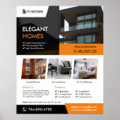 Poster modifiable personnalisé immobilier (Devant)