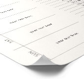 Poster Modifiable Printable Moderne Planificateur de repa (Coin)