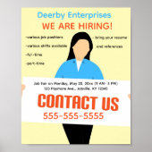 Poster Modifiable que nous embauchons (Devant)