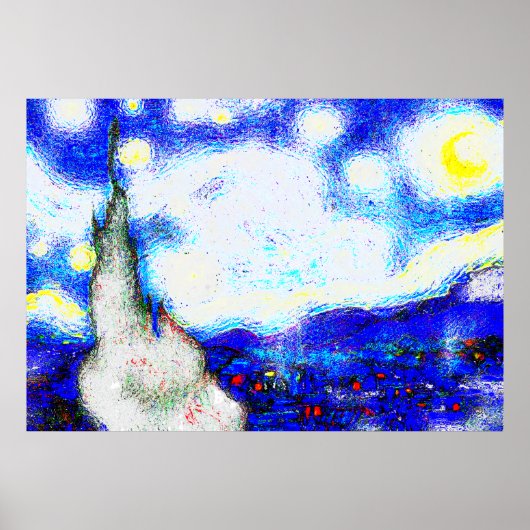 Poster Modified Starry Night 2 (Devant)