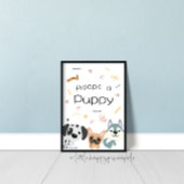 Poster Modifier Adopter Un Signe De Chiot