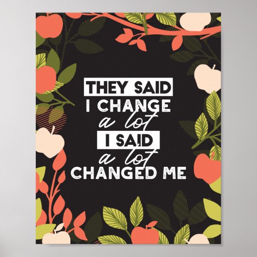 Poster Modifier les devis avec le Motif d'arbre fruitier  (Devant)