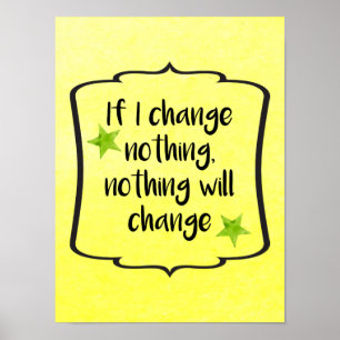 Poster Modifier positivement Motivation Inspiration Citat