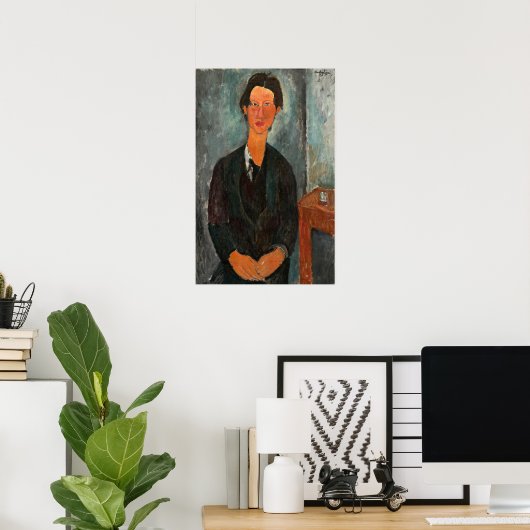 Poster Modigliani - Chaim Soutine 1917 (Bureau à domicile)
