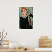 Poster Modigliani - Femme aux cheveux rouges 1917 (Cuisine)