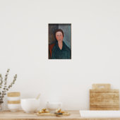 Poster Modigliani femme aux yeux fermés Art Imprimer (Cuisine)