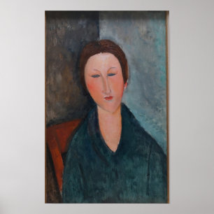 Poster Modigliani femme aux yeux fermés Art Imprimer