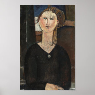 Poster Modigliani femme avec Brooch Art Moderne Imprimer