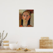 Poster Modigliani - Fille aux cheveux rouges 1915 (Cuisine)