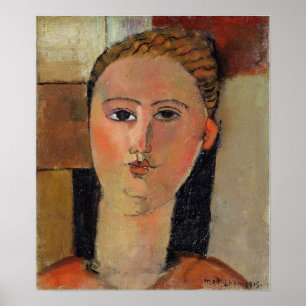 Poster Modigliani - Fille aux cheveux rouges 1915