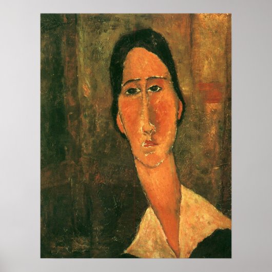 Poster Modigliani - Jeanne H Buterne Avec Un Col Blanc (Devant)