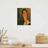 Poster Modigliani - Jeanne H Buterne Avec Un Col Blanc (Cuisine)