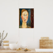 Poster Modigliani - Tête de femme avec cheveux rouges (Cuisine)