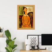 Poster Modigliani - Une fille en robe jaune (Bureau à domicile)