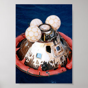 Poster Module de commande Apollo 13 après Splashdown