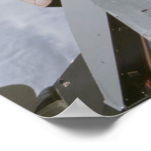 Poster Module de commande Apollo 9 ancré avec module luna (Coin)