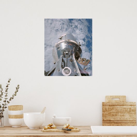 Poster Module de commande Apollo 9 ancré avec module luna (Cuisine)