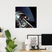Poster Module de commande Apollo 9 ancré avec module luna (Bureau à domicile)