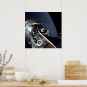 Poster Module de commande Apollo 9 ancré avec module luna (Cuisine)