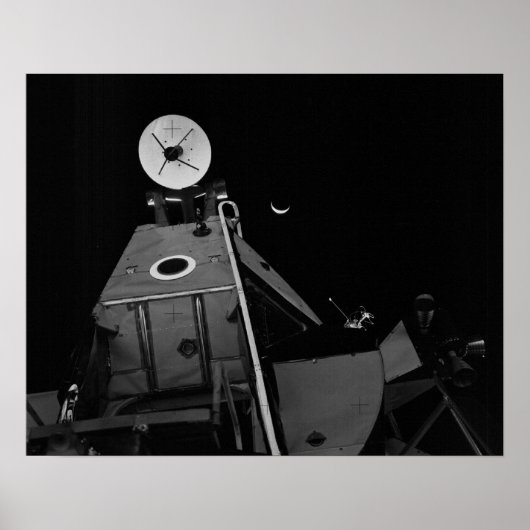 Poster Module lunaire Apollo 14 et lever de terre (Devant)
