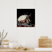 Poster Module Lunaire Apollo 17 "Challenger" & Earth (Cuisine)