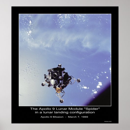 Poster Module Lunaire Apollo 9 "Spider" 7 mars 1969 (Devant)