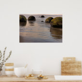 Poster Moeraki Boulders sur la plage (Cuisine)