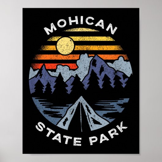 Poster Mohican State Park Ohio Forêt Camping Vacances (Devant)
