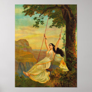 Poster Mohini ou la Tempête par Raja Ravi Varma