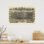 Poster Mohnsville, PA Carte panoramique - 1898 (Cuisine)