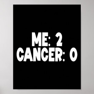Poster Moi Deux Cancer 0 Deux fois Survivant Chemo Radiat