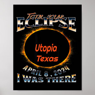 Poster Moi Éclipse Solaire Utopia Texas Là