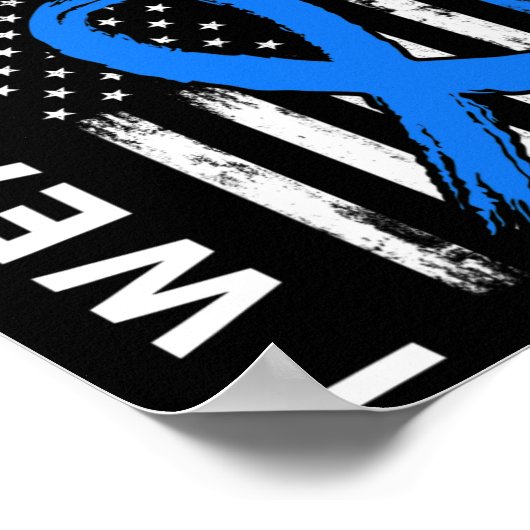 Poster Moi Je Porte Du Bleu Pour Moi-Même Sensibilisation (Coin)