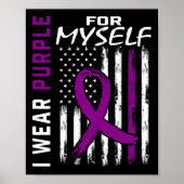 Poster Moi Je Porte Le Violet Pour Moi-Même Cancer Pancré (Devant)