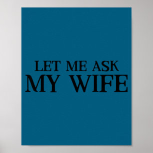 Poster Moi laisser demander à femme mari rétro