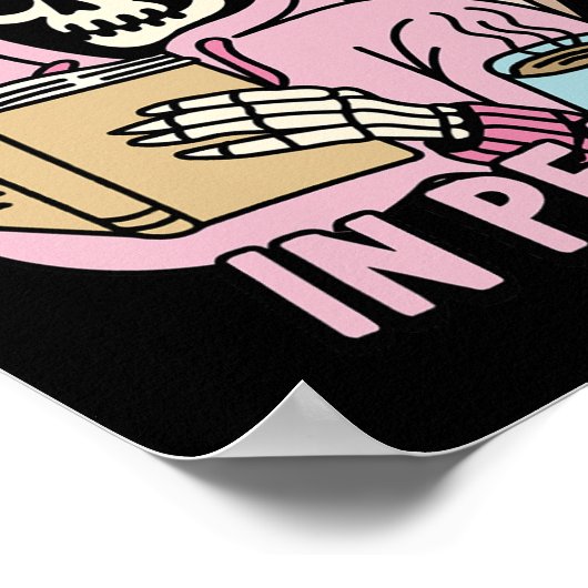 Poster Moi Lisez En Paix Drôle Fantôme Lecture Livre Hall (Coin)