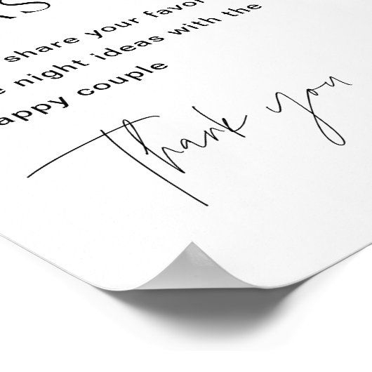 Poster MOINDRE Date Idée de nuit (Coin)