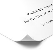 Poster MOINDRE PIEDS DE DANSE Mariage Flip Flops SIGNE (Coin)