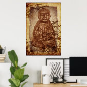 Poster Moine bouddhiste (Bureau à domicile)