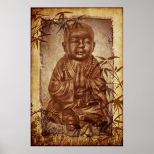Poster Moine bouddhiste