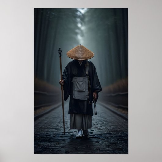 Poster Moine Zen Japonais (Devant)