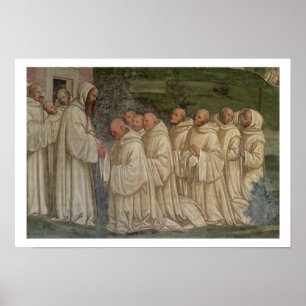 Poster Moines bénédictins, de la vie de St Benoît (