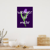 Poster Moins C'est Mieux (Less Is More) (Cuisine)
