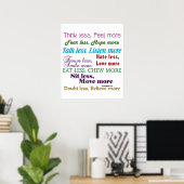 Poster Moins c'est Plus (Bureau à domicile)